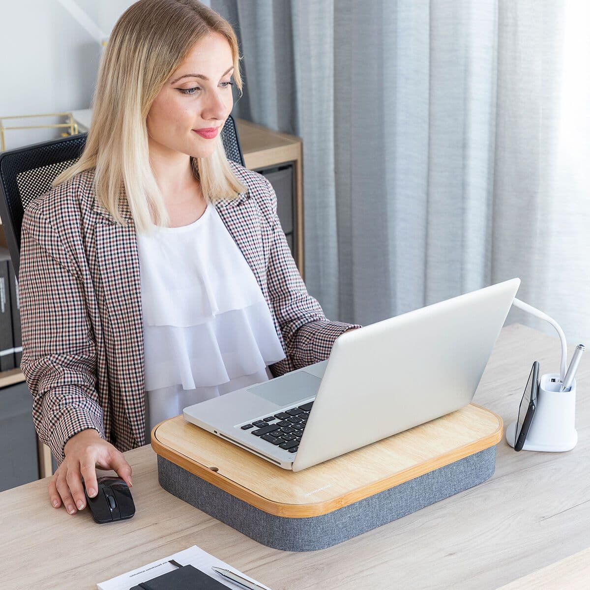 image-Portable Laptop Desk with Storage Tray Larage InnovaGoods
