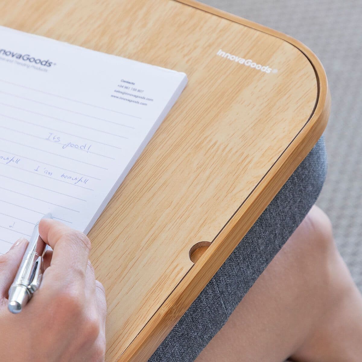image-Portable Laptop Desk with Storage Tray Larage InnovaGoods