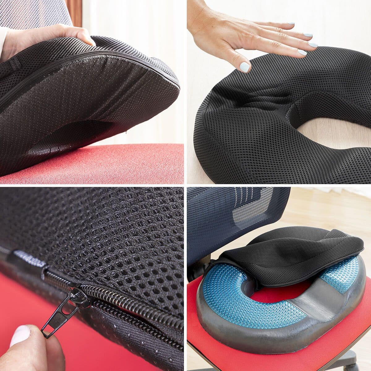image-Gel & Bamboo Charcoal Cushion with Removable Cover Charnut InnovaGoods