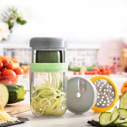 image-Vegetable Spiral Cutter and Grater with Recipes Vigizer InnovaGoods