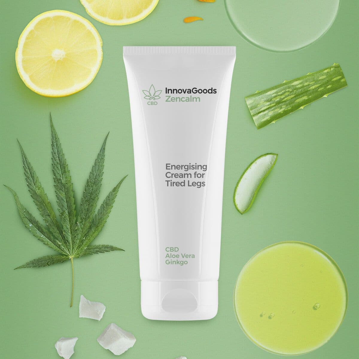 image-Energising Cream for Tired Legs CBD Zencalm InnovaGoods 200 ml