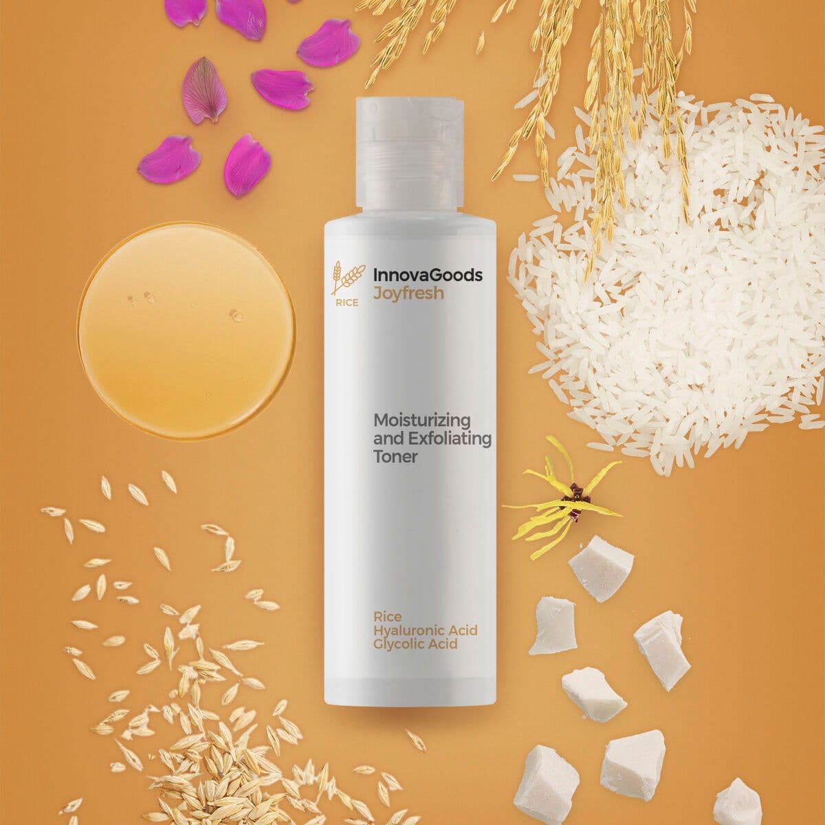 image-Moisturizing and Exfoliating Facial Toner Rice Joyfresh InnovaGoods 150 ml