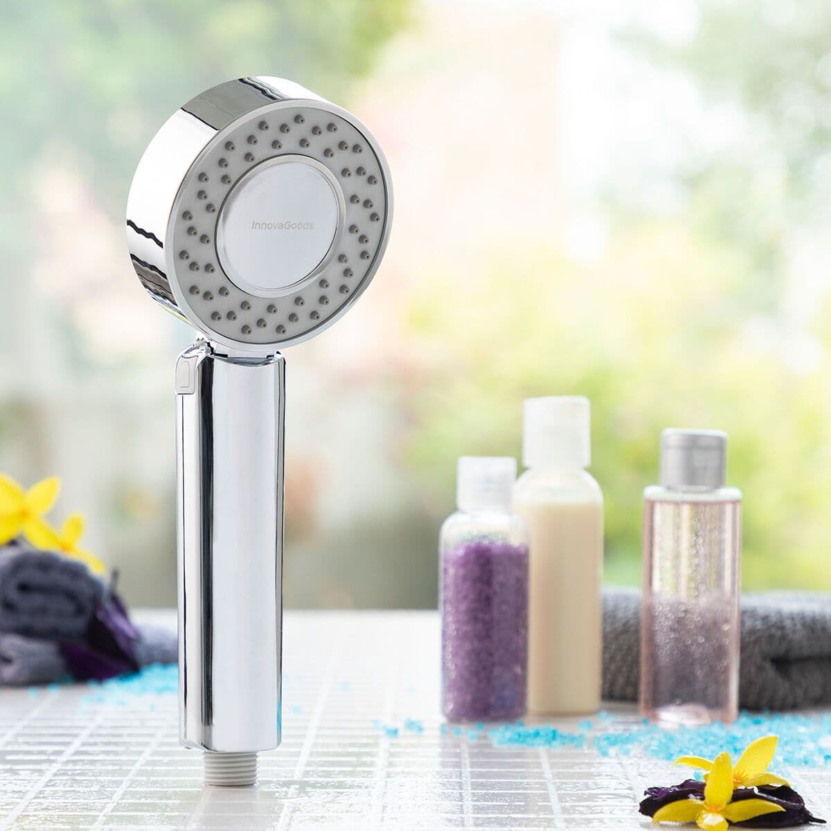 image-3-in-1 Double Shower Head with Dispenser Xawara InnovaGoods