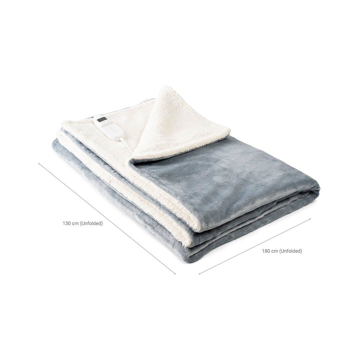 image-Electric Blanket Heklet InnovaGoods White Grey 130 x 180 cm 160 W