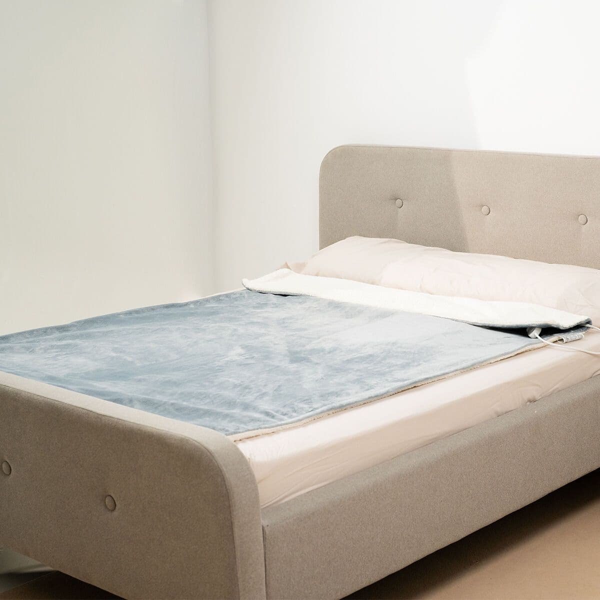 image-Electric Blanket Heklet InnovaGoods White Grey 130 x 180 cm 160 W