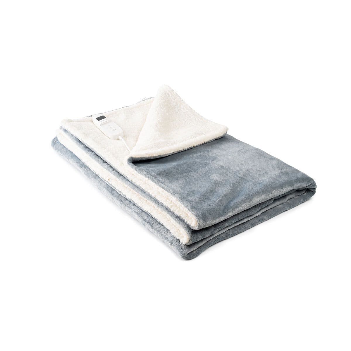 image-Electric Blanket Heklet InnovaGoods White Grey 130 x 180 cm 160 W