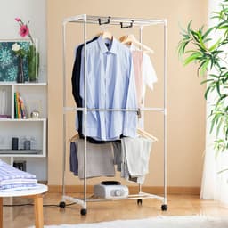image-Portable Electric Dryer with 2 Levels Dupledry Blue InnovaGoods 1200 W