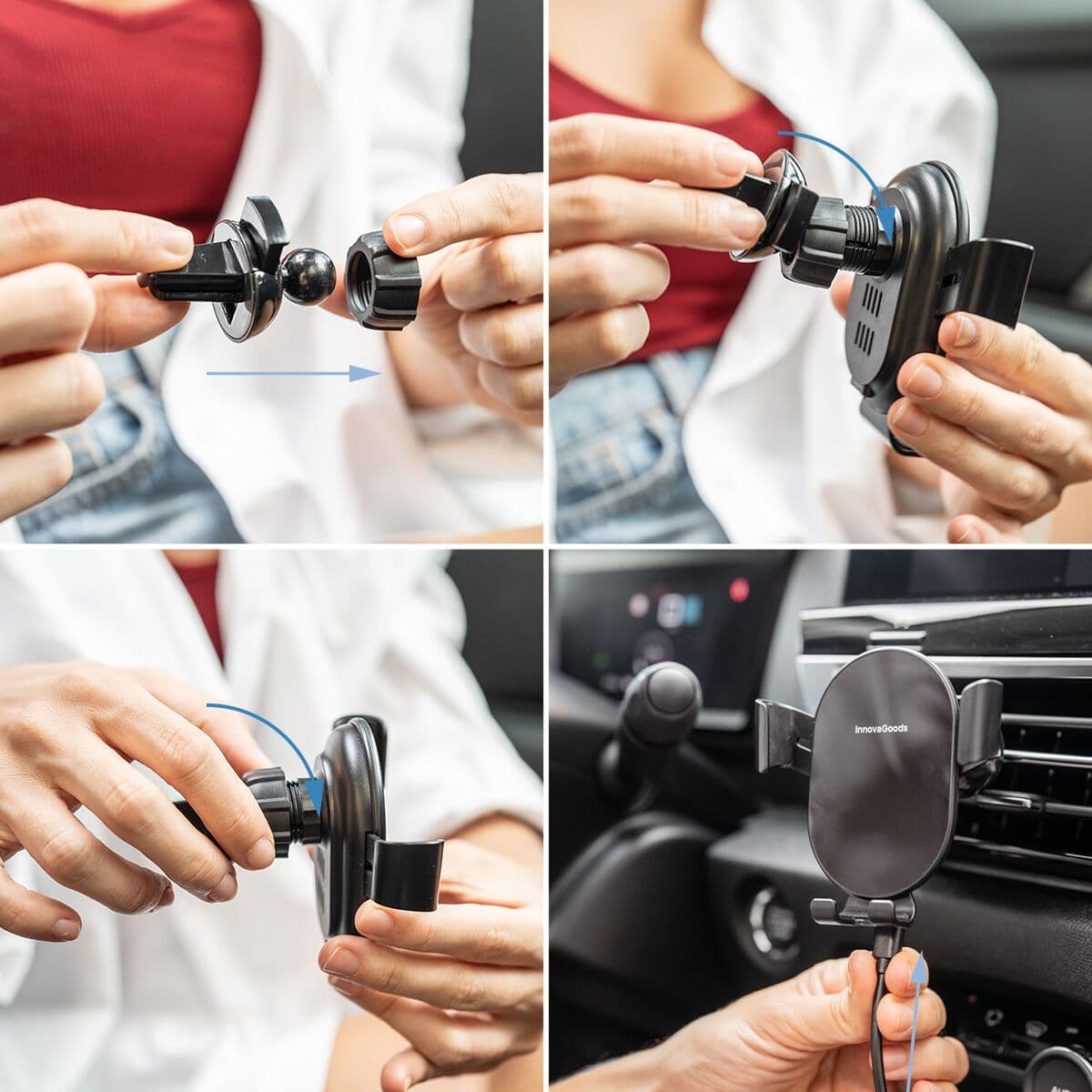 image-Wireless Fast Charging Phone Holder for Cars Chakar InnovaGoods