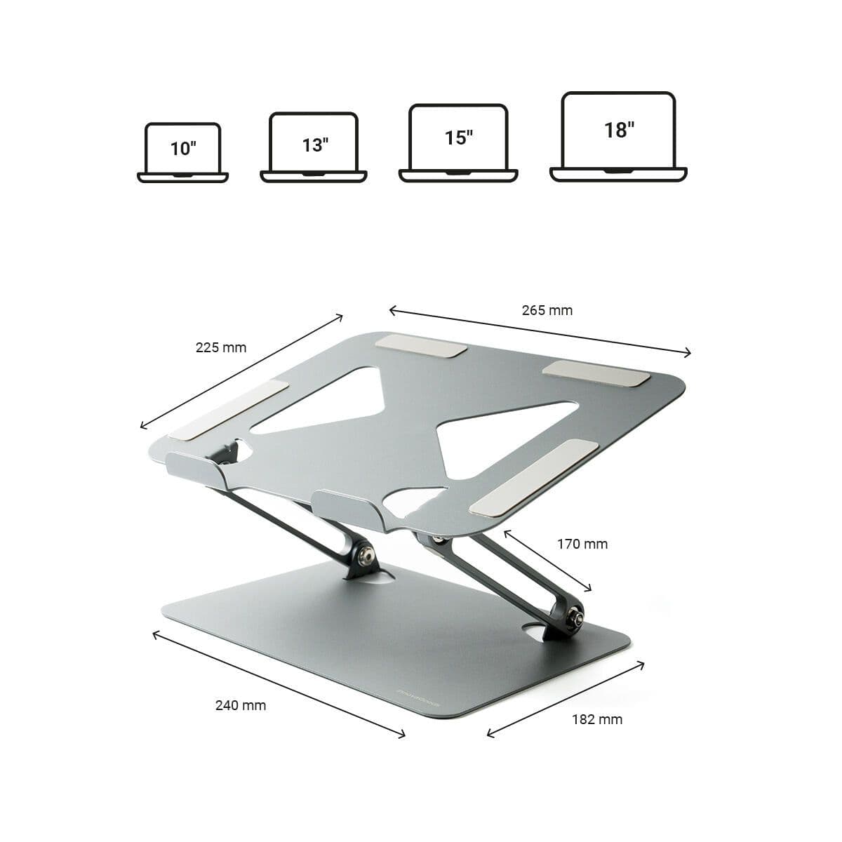image-Folding and Adjustable Laptop Stand Lastan InnovaGoods