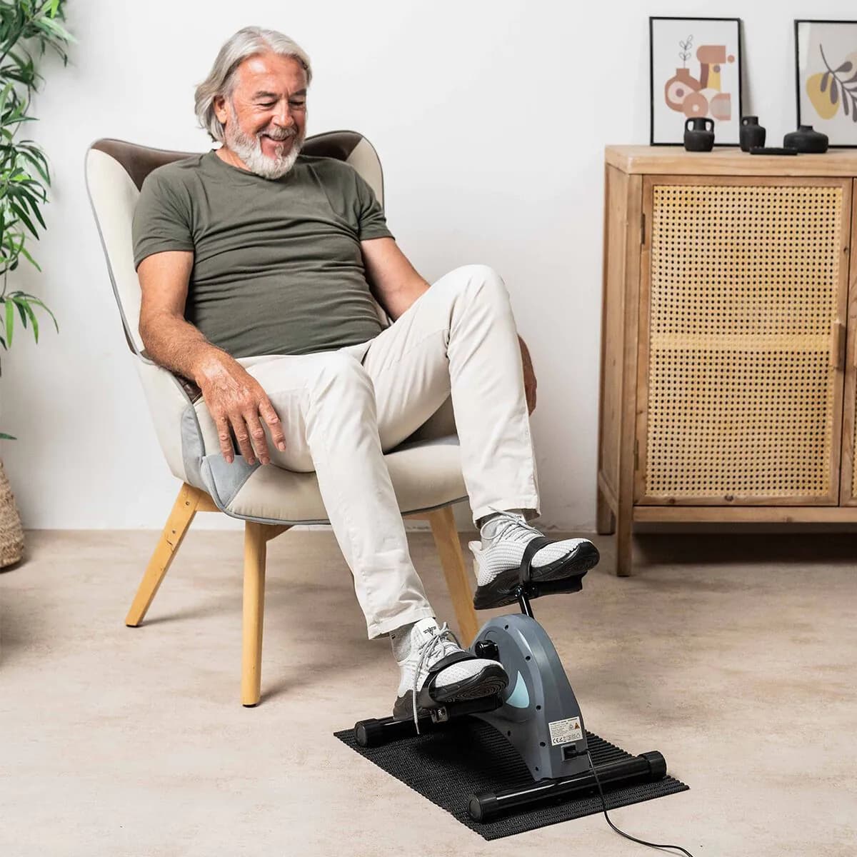 image-Electric Assisted Pedaler for Arms and Legs with Mat and Remote Control Velora 3000 InnovaGoods