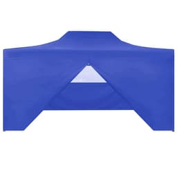 image-Professional Folding Party Tent with 4 Sidewalls 3x4 m Steel Blue
