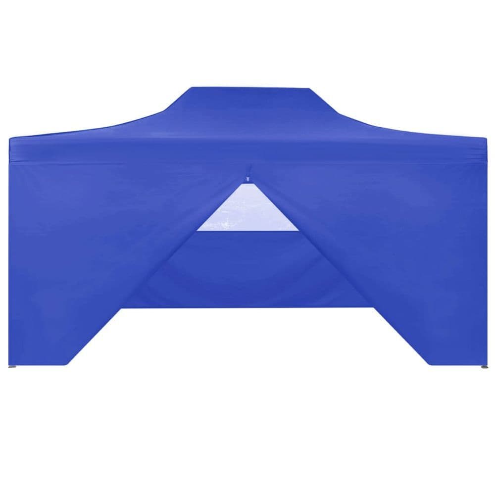 image-Professional Folding Party Tent with 4 Sidewalls 3x4 m Steel Blue