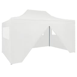 image-Professional Folding Party Tent with 4 Sidewalls 3x4 m Steel Blue