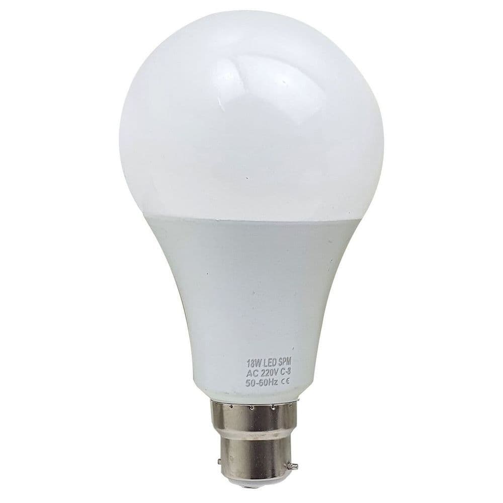 image-18W B22 Screw LED Light GLS bulbs, Energy Saving Edison Cool White 6000K non dimmable lights