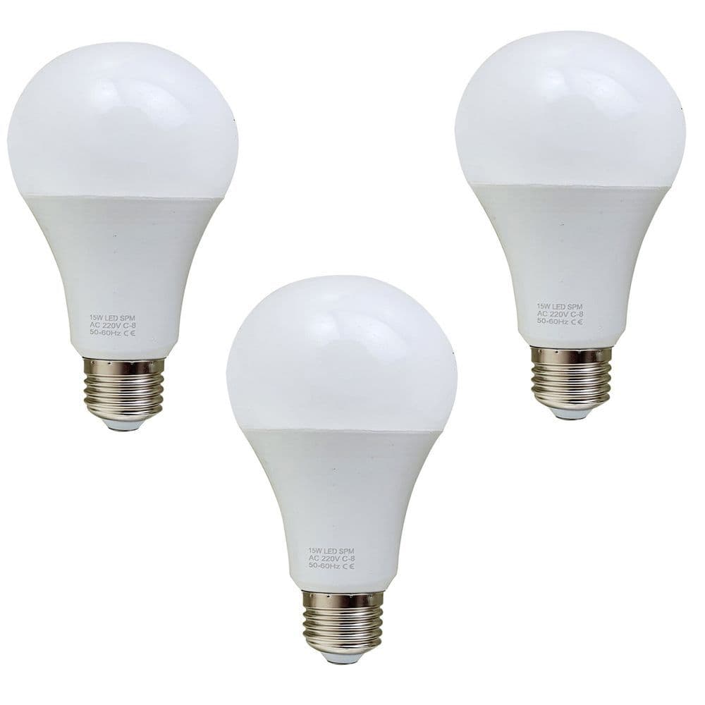 image-15W E27 Screw LED Light GLS bulbs, Energy Saving Edison Cool White 6000K non dimmable lights