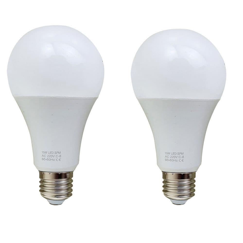 image-15W E27 Screw LED Light GLS bulbs, Energy Saving Edison Cool White 6000K non dimmable lights