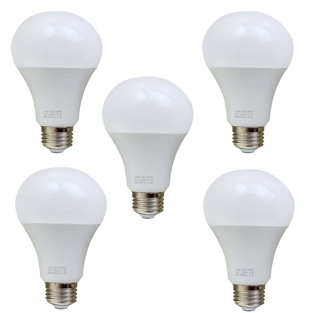 image-15W E27 Screw LED Light GLS bulbs, Energy Saving Edison Cool White 6000K non dimmable lights