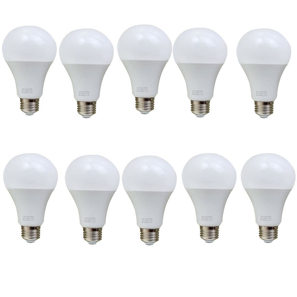 image-10 Pack 15W E27 Screw LED Light GLS bulbs, Energy Saving Edison Cool White 6000K non dimmable lights