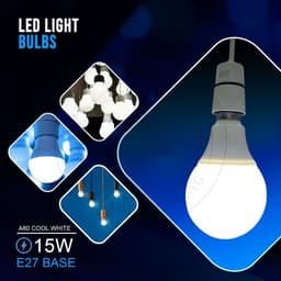 image-10 Pack 15W E27 Screw LED Light GLS bulbs, Energy Saving Edison Cool White 6000K non dimmable lights