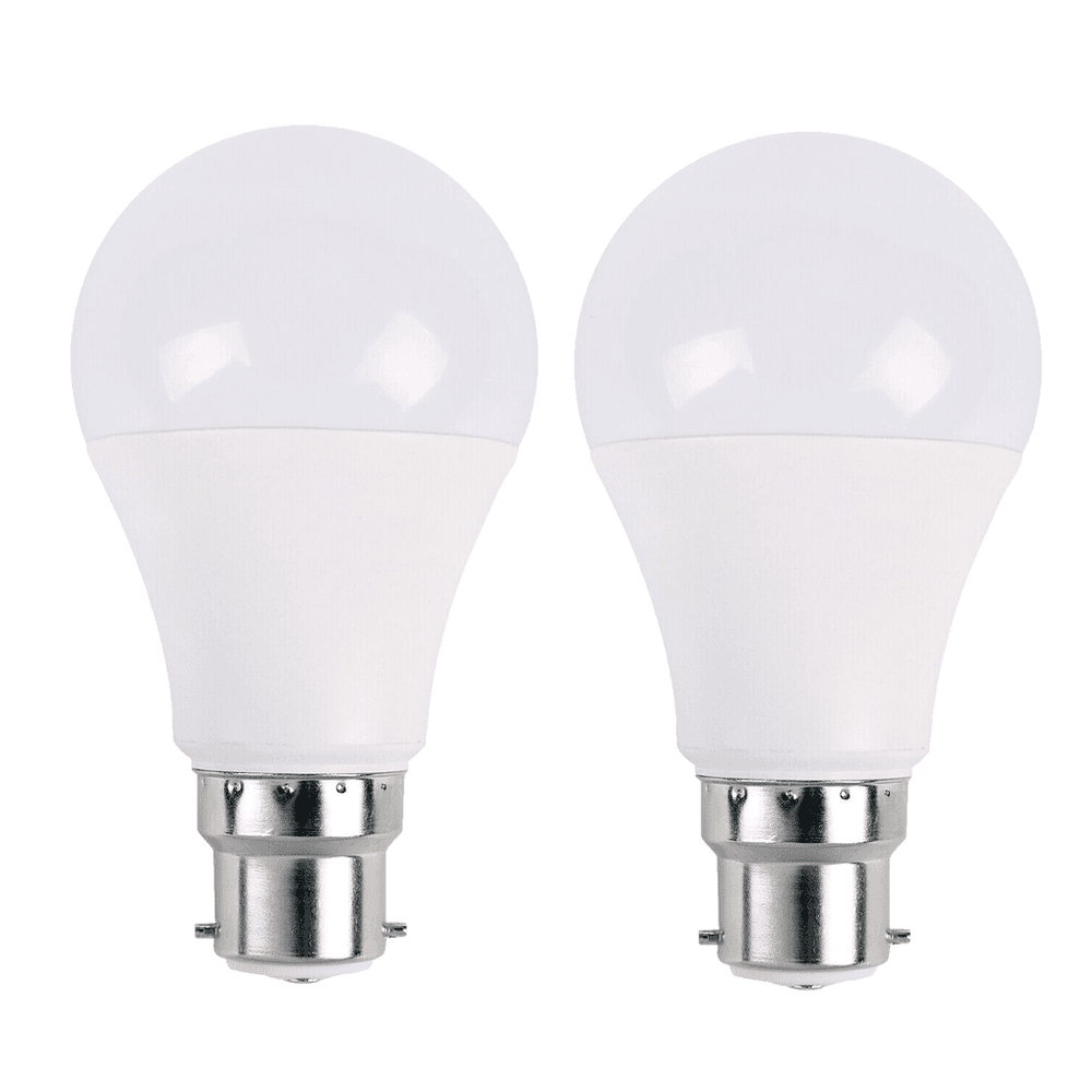 image-B22 15W Energy Saving Warm White LED Light Bulbs A60 B22 Screw-in non dimmable bulbs-pack 2