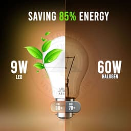 image-B22 15W Energy Saving Warm White LED Light Bulbs A60 B22 Screw-in non dimmable bulbs-pack 2