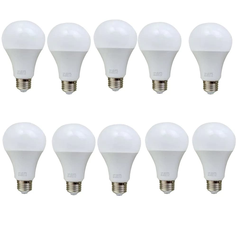 image-E27 15W Energy Saving Warm White LED Light Bulbs A60 E27 Screw-in non dimmable bulbs-pack 10