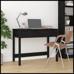 image-vidaXL Desk with Drawers 100x50x78 cm Solid Wood Pine
