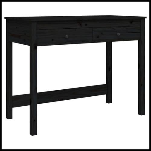 image-vidaXL Desk with Drawers 100x50x78 cm Solid Wood Pine