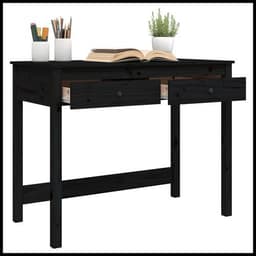 image-vidaXL Desk with Drawers 100x50x78 cm Solid Wood Pine