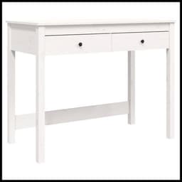 image-vidaXL Desk with Drawers 100x50x78 cm Solid Wood Pine