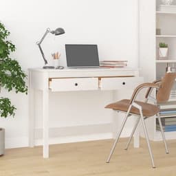 image-vidaXL Desk with Drawers 100x50x78 cm Solid Wood Pine