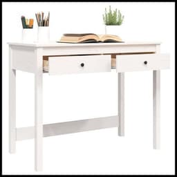 image-vidaXL Desk with Drawers 100x50x78 cm Solid Wood Pine
