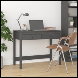 image-vidaXL Desk with Drawers 100x50x78 cm Solid Wood Pine