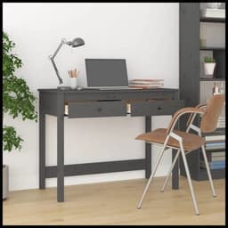 image-vidaXL Desk with Drawers 100x50x78 cm Solid Wood Pine