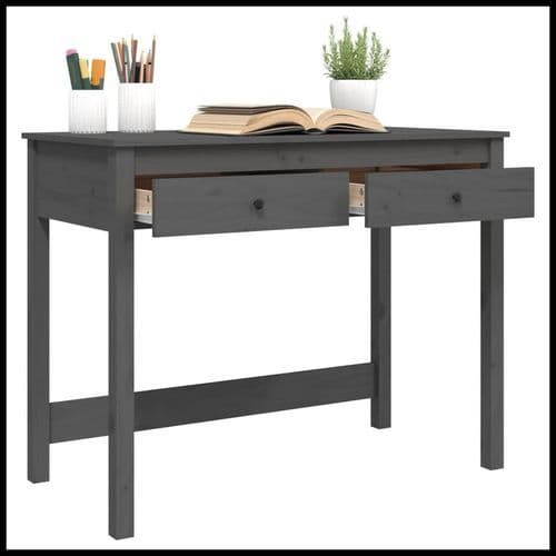 image-vidaXL Desk with Drawers 100x50x78 cm Solid Wood Pine