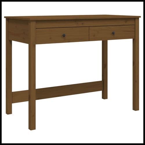 image-vidaXL Desk with Drawers 100x50x78 cm Solid Wood Pine