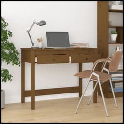 image-vidaXL Desk with Drawers 100x50x78 cm Solid Wood Pine