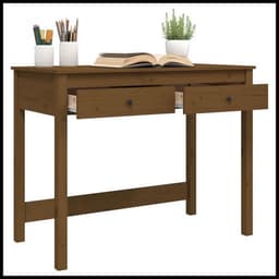 image-vidaXL Desk with Drawers 100x50x78 cm Solid Wood Pine