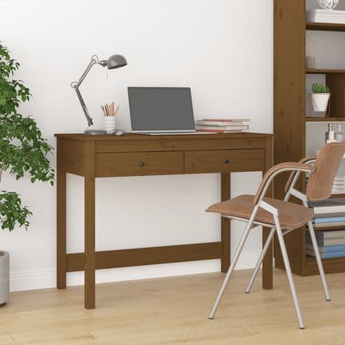 image-vidaXL Desk with Drawers 100x50x78 cm Solid Wood Pine