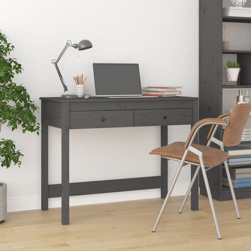 image-vidaXL Desk with Drawers 100x50x78 cm Solid Wood Pine