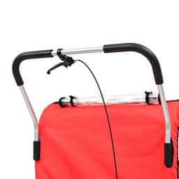 image-vidaXL 2-in-1 Bike Trailer & Stroller Black and Red