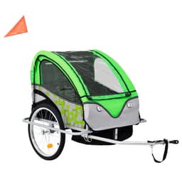 image-vidaXL 2-in-1 Bike Trailer & Stroller Black and Red