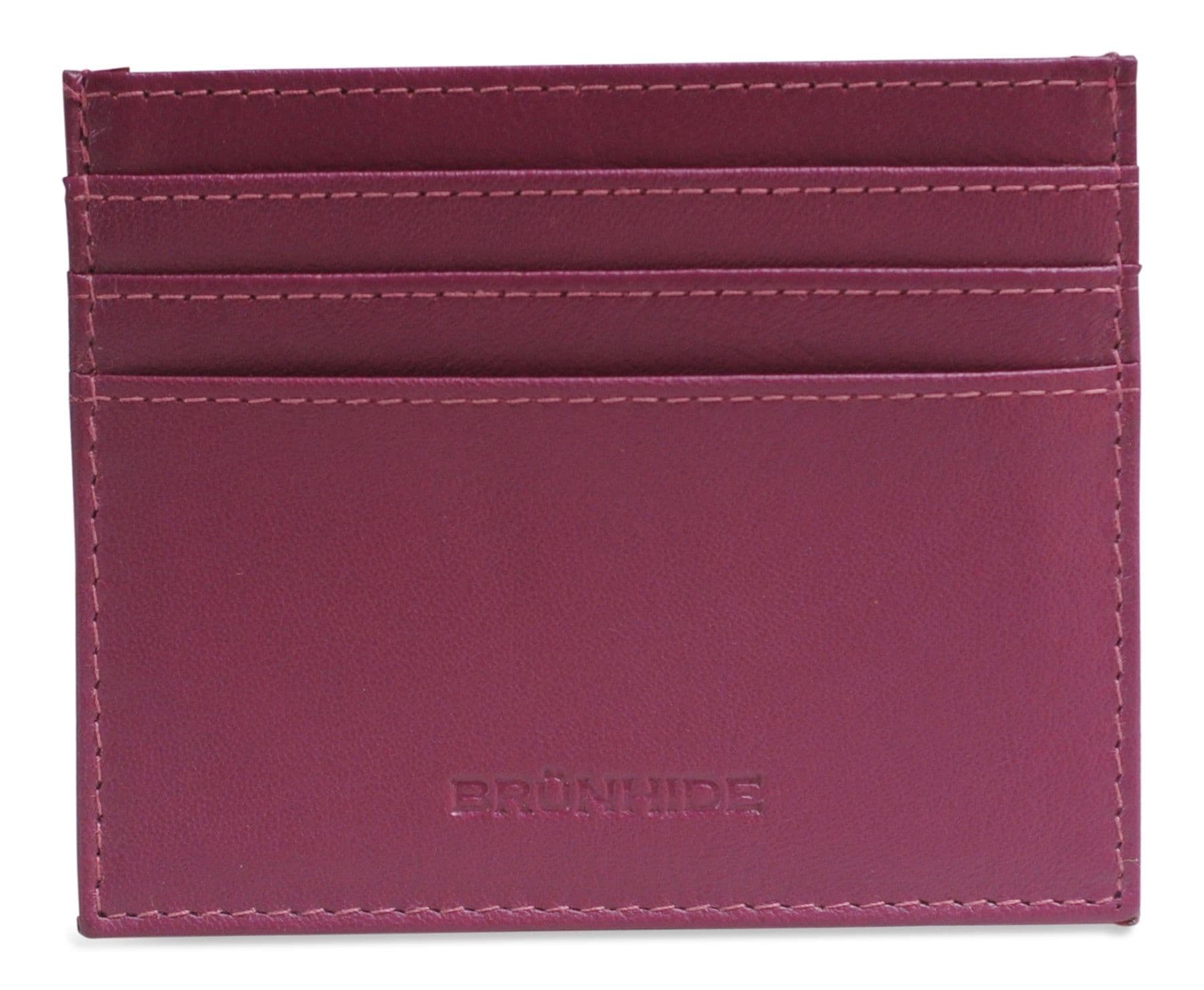 image-Brunhide Slim 100% Soft Leather Credit Card Holder - 254-300