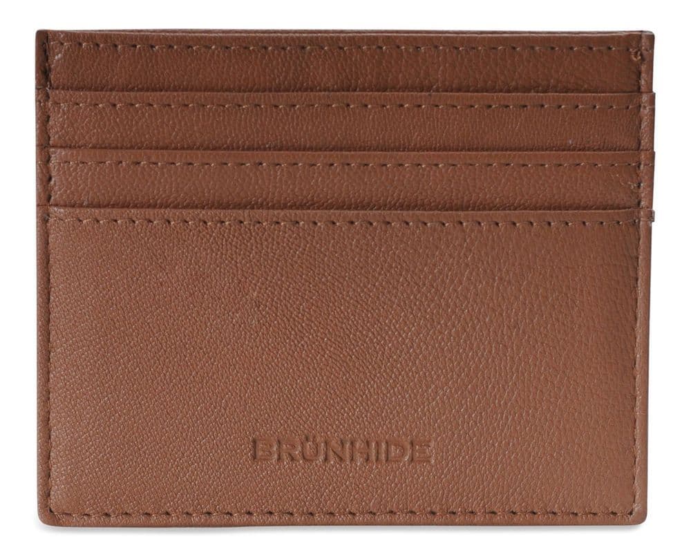 image-Brunhide Slim 100% Soft Leather Credit Card Holder - 254-300