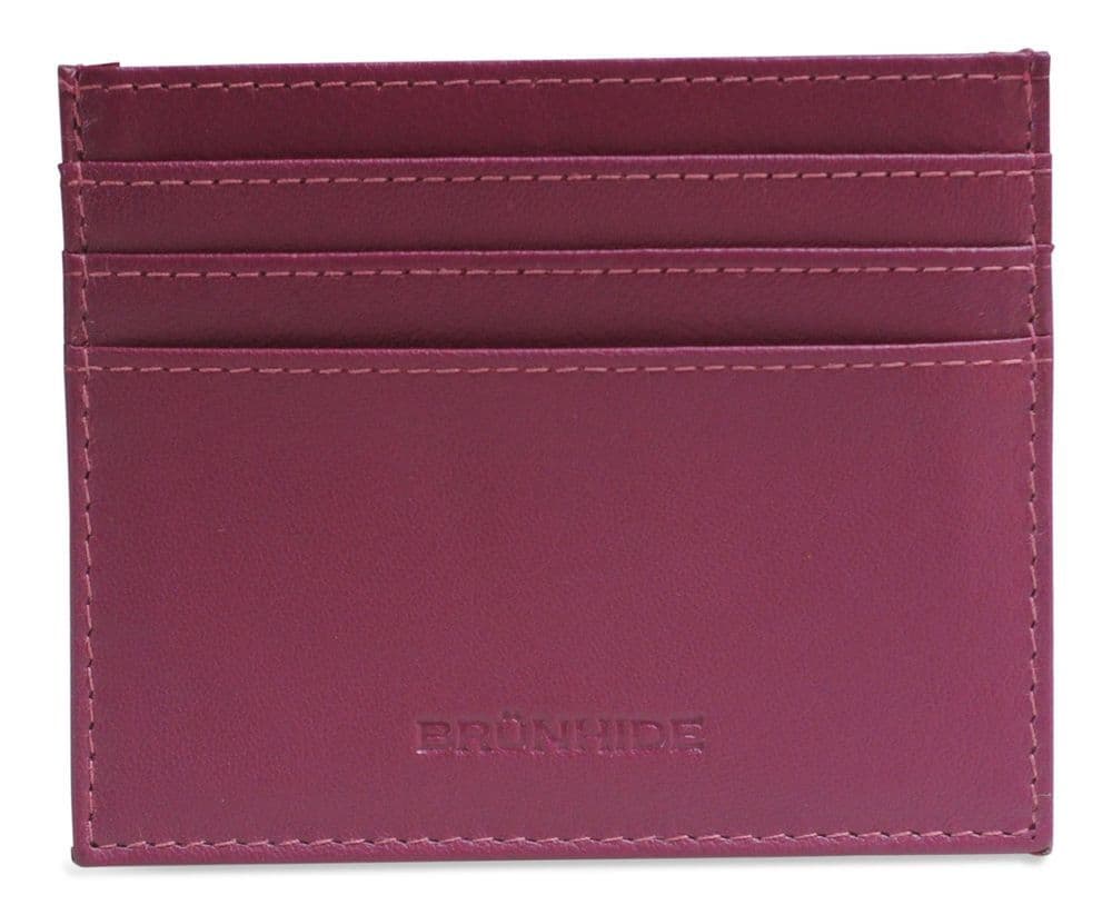 image-Brunhide Slim 100% Soft Leather Credit Card Holder - 254-300