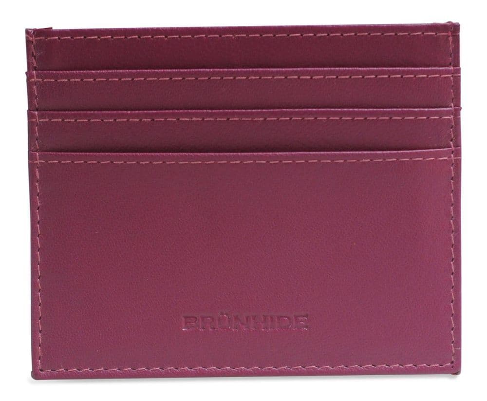 image-Brunhide Slim 100% Soft Leather Credit Card Holder - 254-300