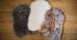 image-Icelandic Sheepskin Seat / Chair Pad - Natural Shape 42 x 35cm