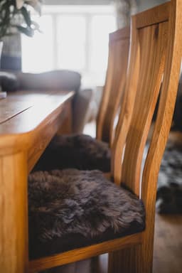 image-Icelandic Sheepskin Seat / Chair Pad - Natural Shape 42 x 35cm