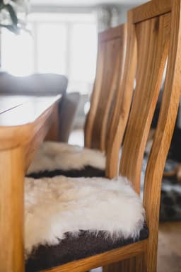 image-Icelandic Sheepskin Seat / Chair Pad - Natural Shape 42 x 35cm
