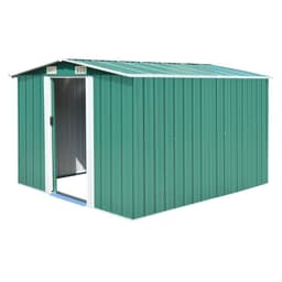image-Garden Shed 257x298x178 cm to 257x580x181 cm Metal Green